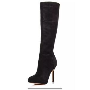 Sam Edelman Black Suede Knee High Boots